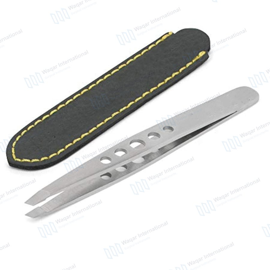 Handmade Lightweight Stainless Steel Eyebrow Tweezers — beauty instruments manufactured by Waqar International, Sialkot