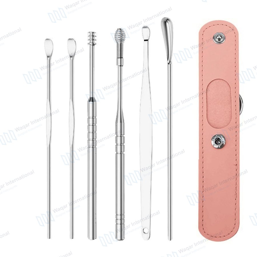 Fox Dermal Curettes 6mm Buck Ear Straight Sharp — ent instruments manufactured by Waqar International, Sialkot