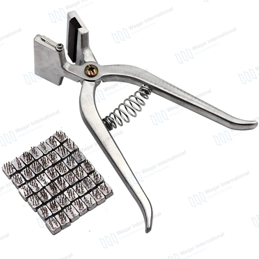 Universal Reusable Livestock Ear Tag Pliers Cattle Pig Goat — ent instruments manufactured by Waqar International, Sialkot