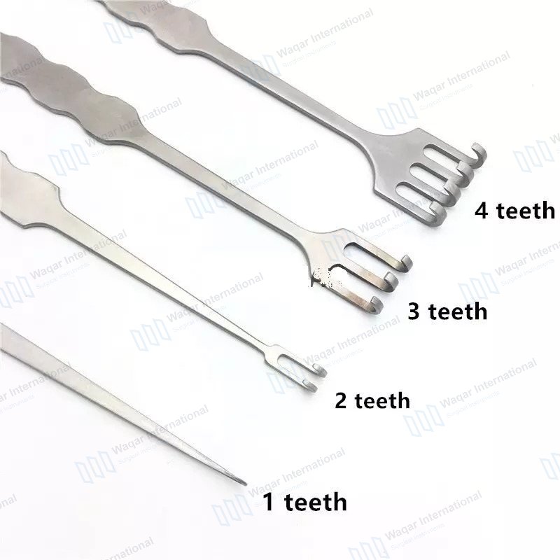 4pcs Set Pull Hook Skin Retractor Medical — veterinary instruments manufactured by Waqar International, Sialkot