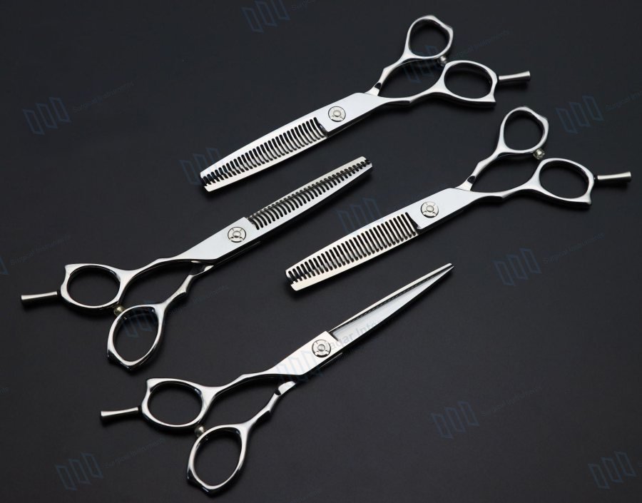 Top-Grade Hairdressing Japanese Stainless Steel Barber Scissors Set — dental instruments manufactured by Waqar International, Sialkot
