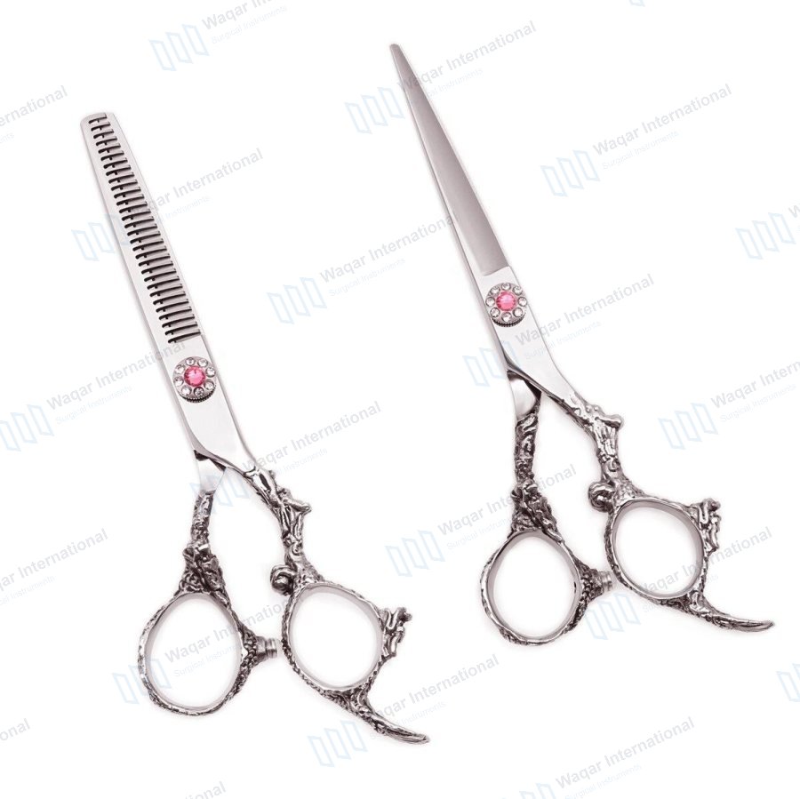 Barber Hair Cutting Scissors Sharp Blade Right-Handed Foldable — beauty instruments manufactured by Waqar International, Sialkot