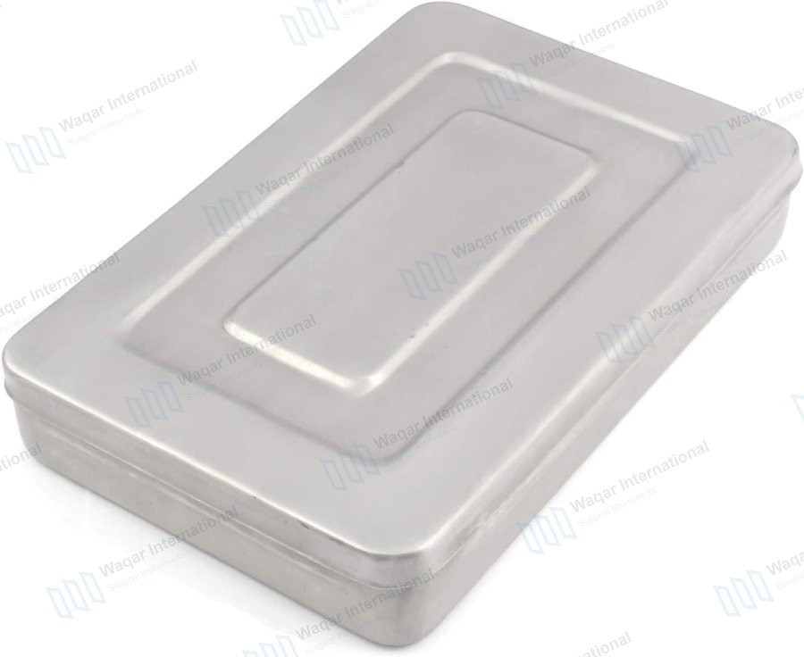 Stainless Steel Surgical Instrument Box Perforated Dental Tool Box — dental instruments manufactured by Waqar International, Sialkot