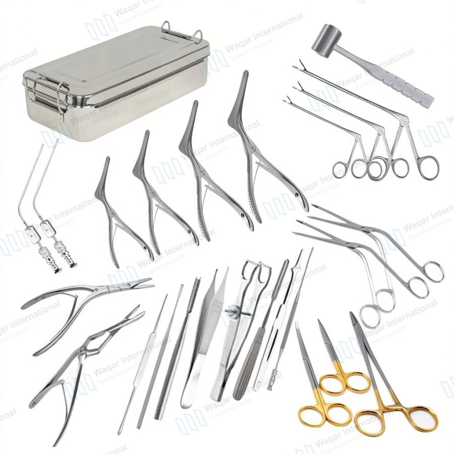 26pcs Septoplasty Set Stainless Steel Nasal Surgery ENT — ent instruments manufactured by Waqar International, Sialkot