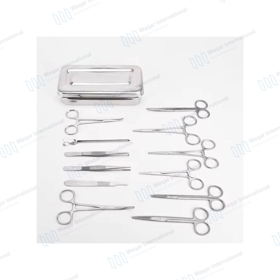 13 Pcs Stainless Steel Basic Minor — surgical instruments manufactured by Waqar International, Sialkot