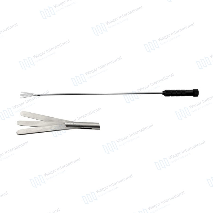 Bariatric Laparoscopic Stainless Steel Fan Esophageal Retractors Articulating — laparoscopy surgery manufactured by Waqar International, Sialkot