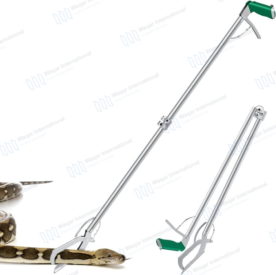 Extra Long Stainless Steel Snake Tongs Wide Jaw Reptile — surgical instruments manufactured by Waqar International, Sialkot