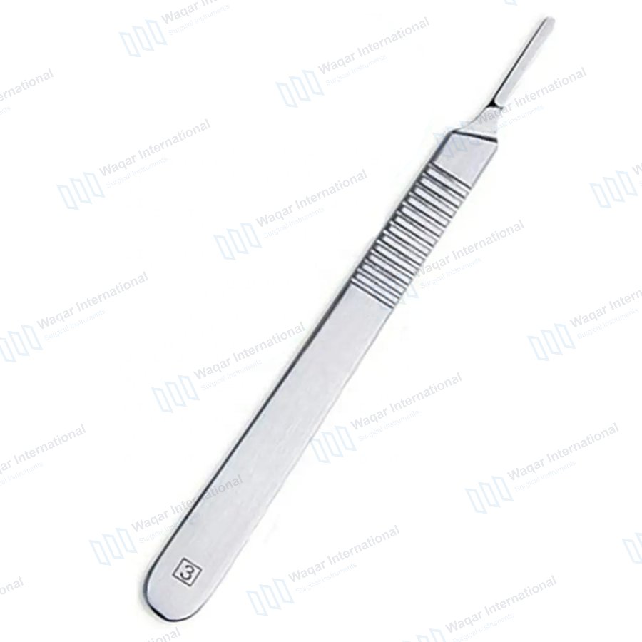 PCS Scalpel Handle No 3 Stainless Steel Derma — surgical instruments manufactured by Waqar International, Sialkot