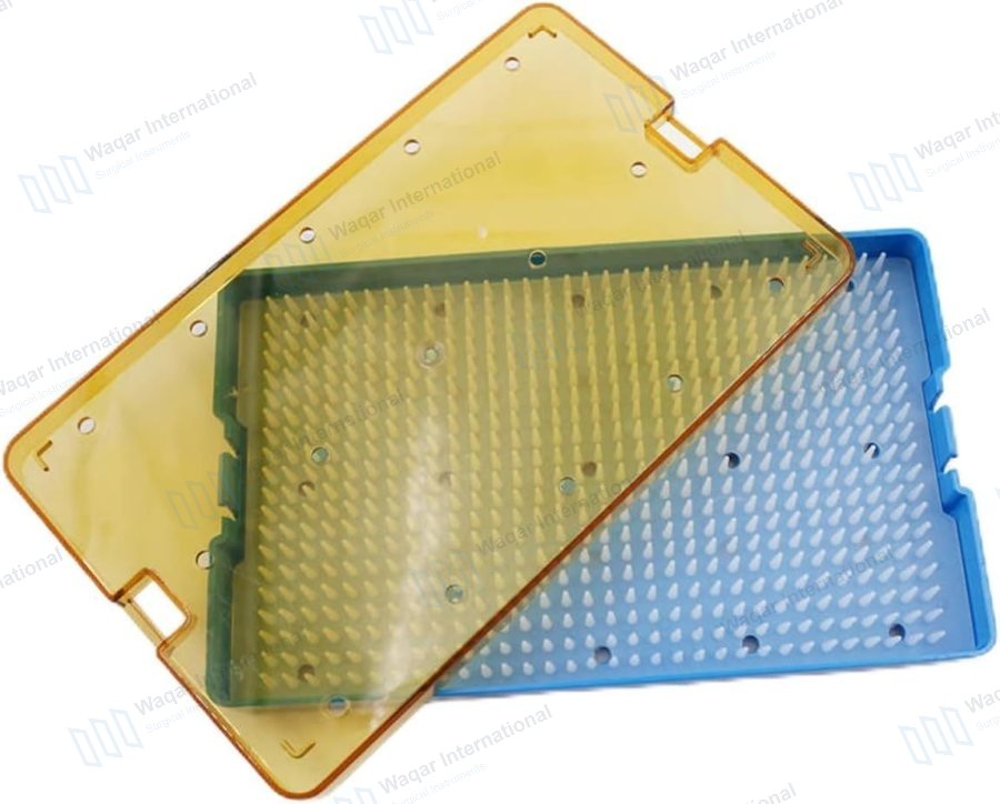 Plastic Sterilization Instrument Tray Case for ENT Surgical — ent instruments manufactured by Waqar International, Sialkot