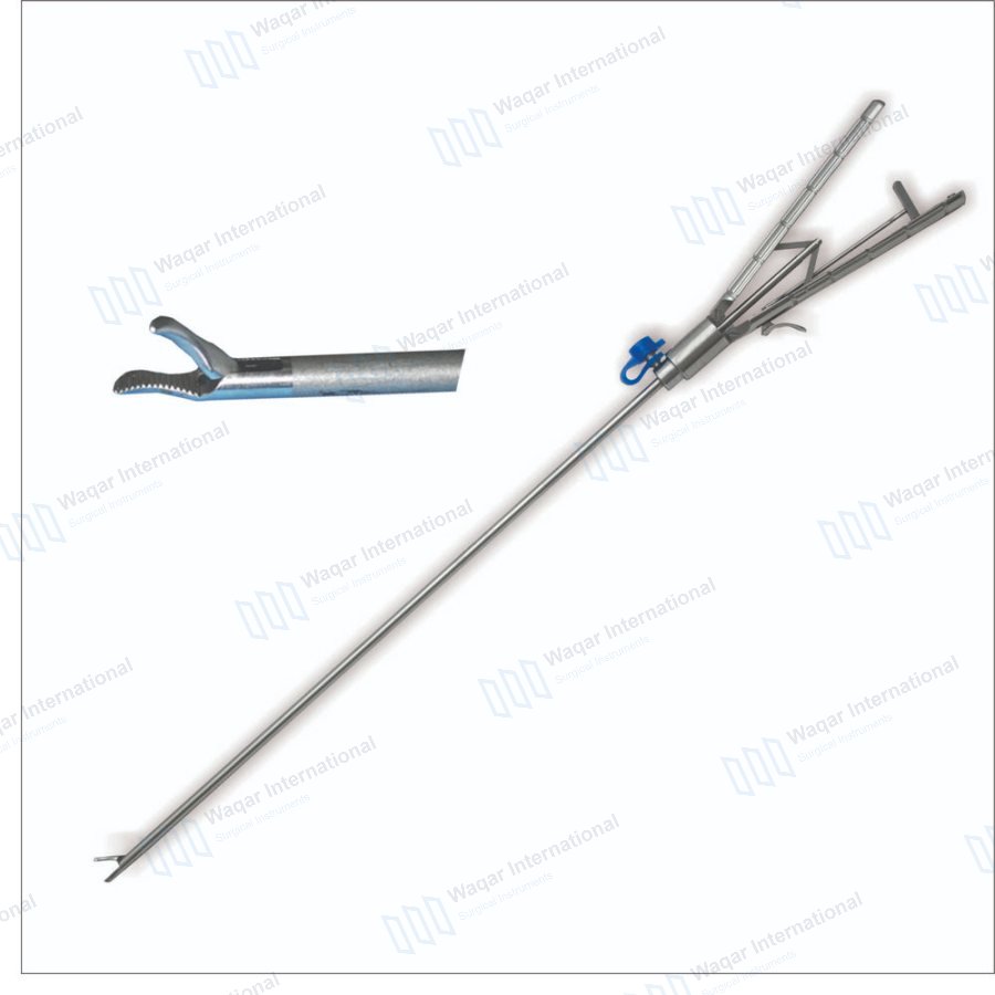 Laparoscopic Needle Holder Axial Handle Grip Curved Straight — ent instruments manufactured by Waqar International, Sialkot