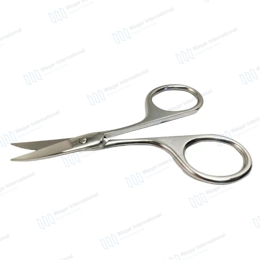 Stainless Steel Beauty Cuticle Scissors Manicure Spring — beauty instruments manufactured by Waqar International, Sialkot