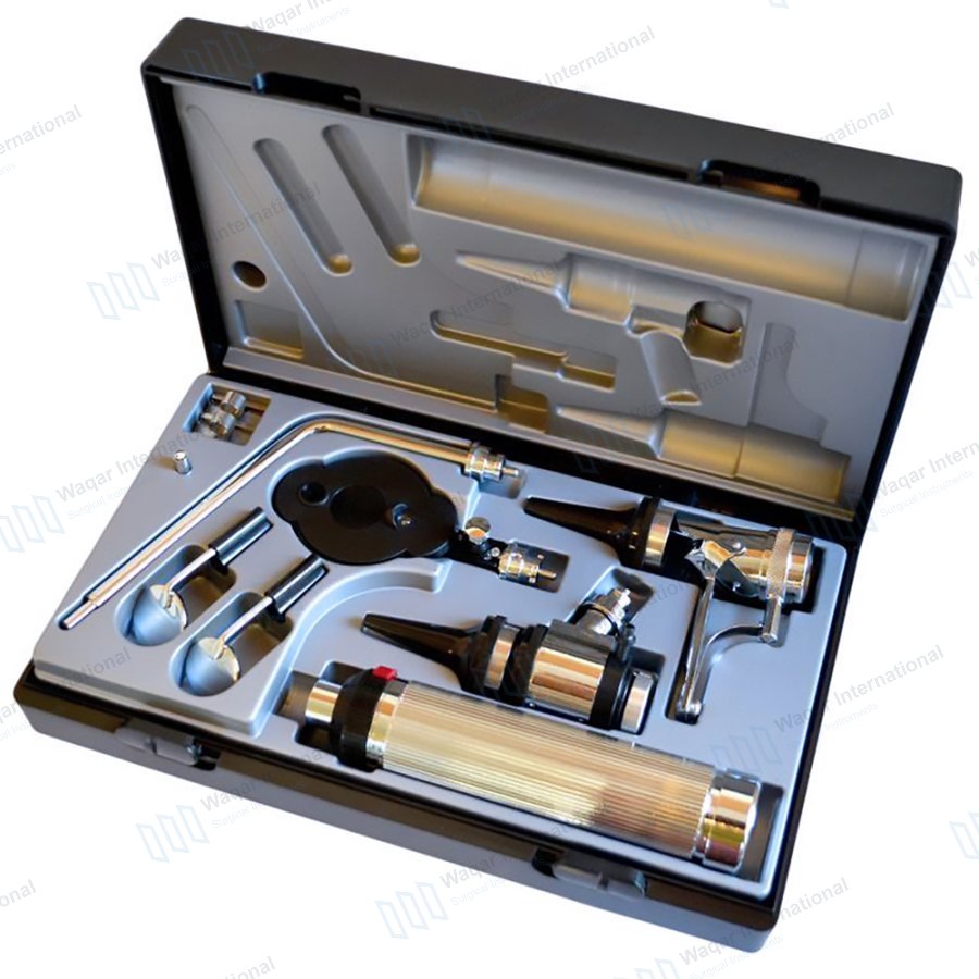 Stainless Steel LED F.O Otoscope — ent instruments manufactured by Waqar International, Sialkot