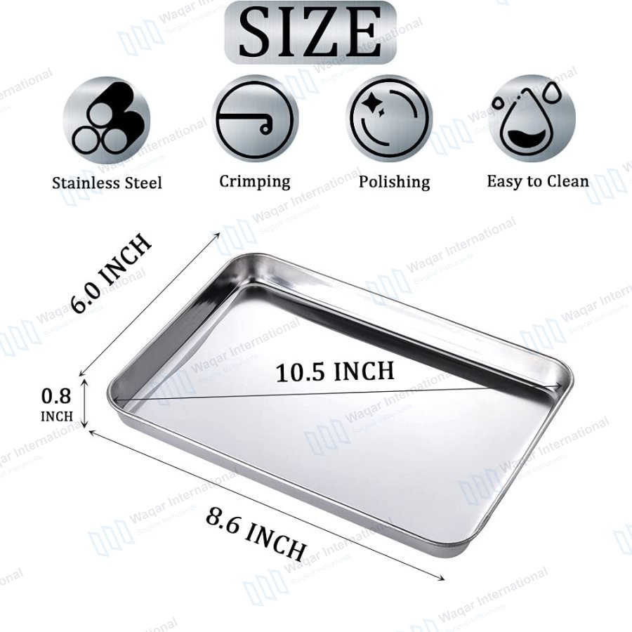 Stainless Steel Instrument Tray for Medical Surgical Dental — dental instruments manufactured by Waqar International, Sialkot