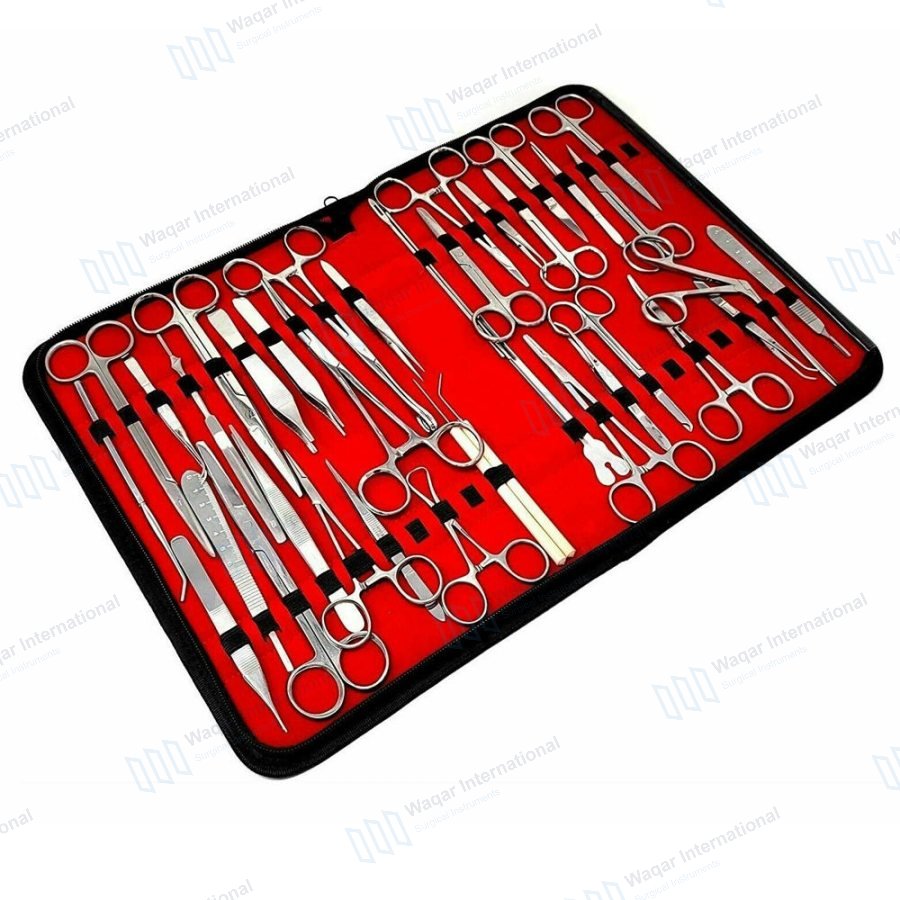157 Piece Stainless Steel Reusable Veterinary Instrument Student Kit — veterinary instruments manufactured by Waqar International, Sialkot