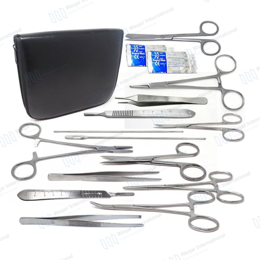 Medical Student Stainless Steel Surgical Instrument Set — veterinary instruments manufactured by Waqar International, Sialkot