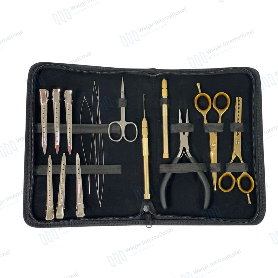 Color Hair Extension Pliers Pulling Hook Tool — surgical instruments manufactured by Waqar International, Sialkot