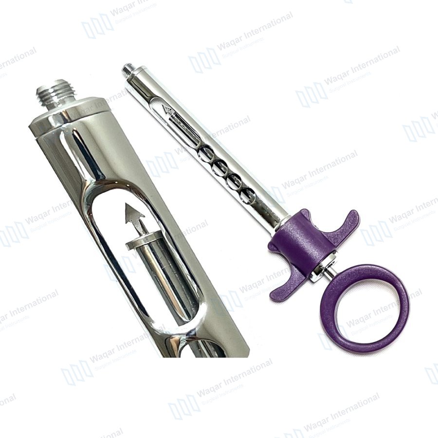 Dental Self-Aspirating Syringe One Ring Stainless Steel Ergonomic — dental instruments manufactured by Waqar International, Sialkot
