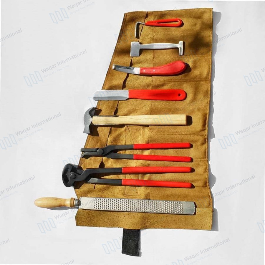 Farriers Hoof Grooming Tool Kit 6-Piece — veterinary instruments manufactured by Waqar International, Sialkot