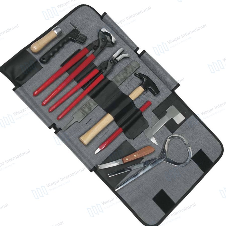 Pro Eco-Friendly Reusable Stainless Steel Complete Farrier — veterinary instruments manufactured by Waqar International, Sialkot
