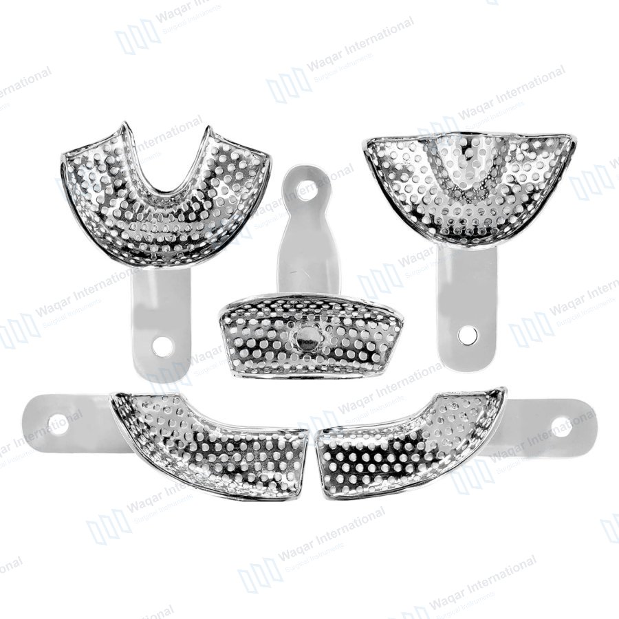 High Precision Dental Impression Trays Upper Lower Teeth — dental instruments manufactured by Waqar International, Sialkot
