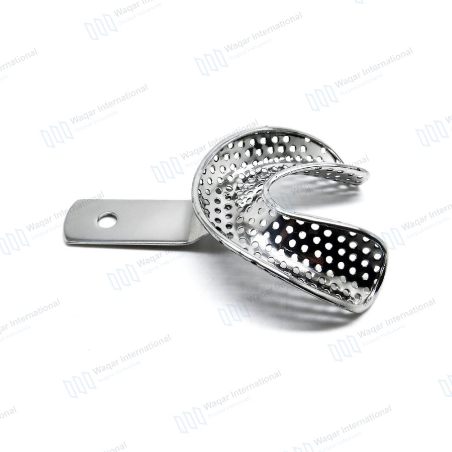 Dental Edentulous Stainless Steel Perforated High Precision Denture — dental instruments manufactured by Waqar International, Sialkot