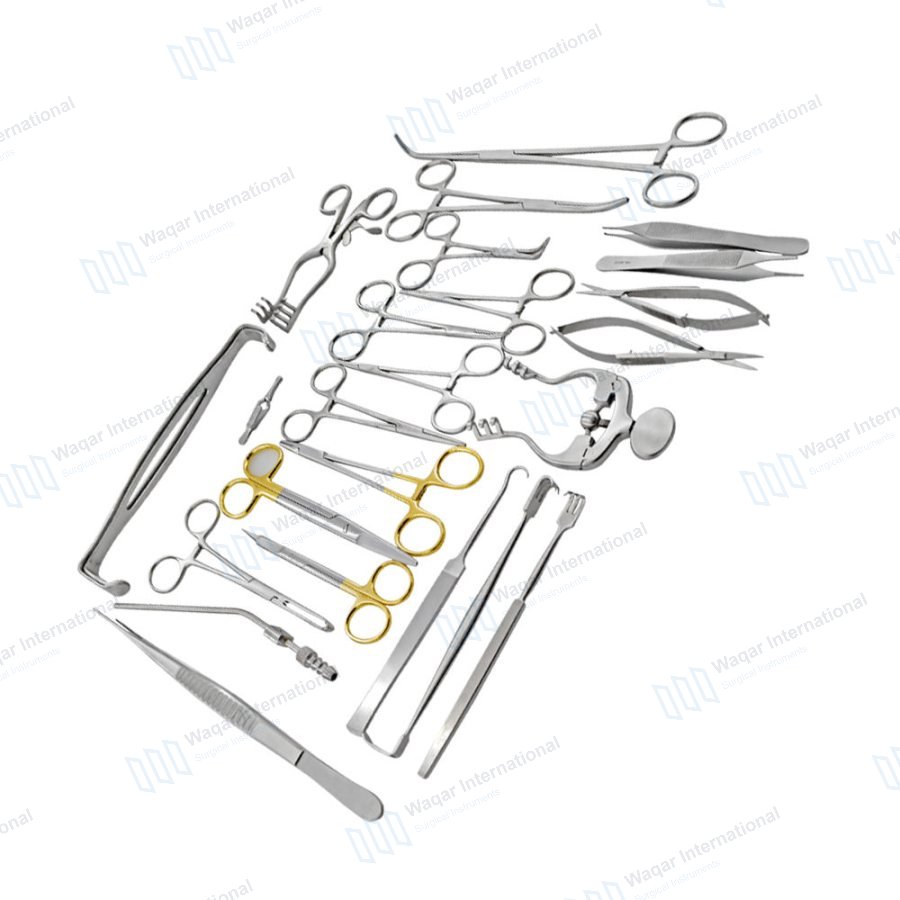 67-Pcs AV Fistula Set Arteriovenous Surgery Medical — surgical instruments manufactured by Waqar International, Sialkot
