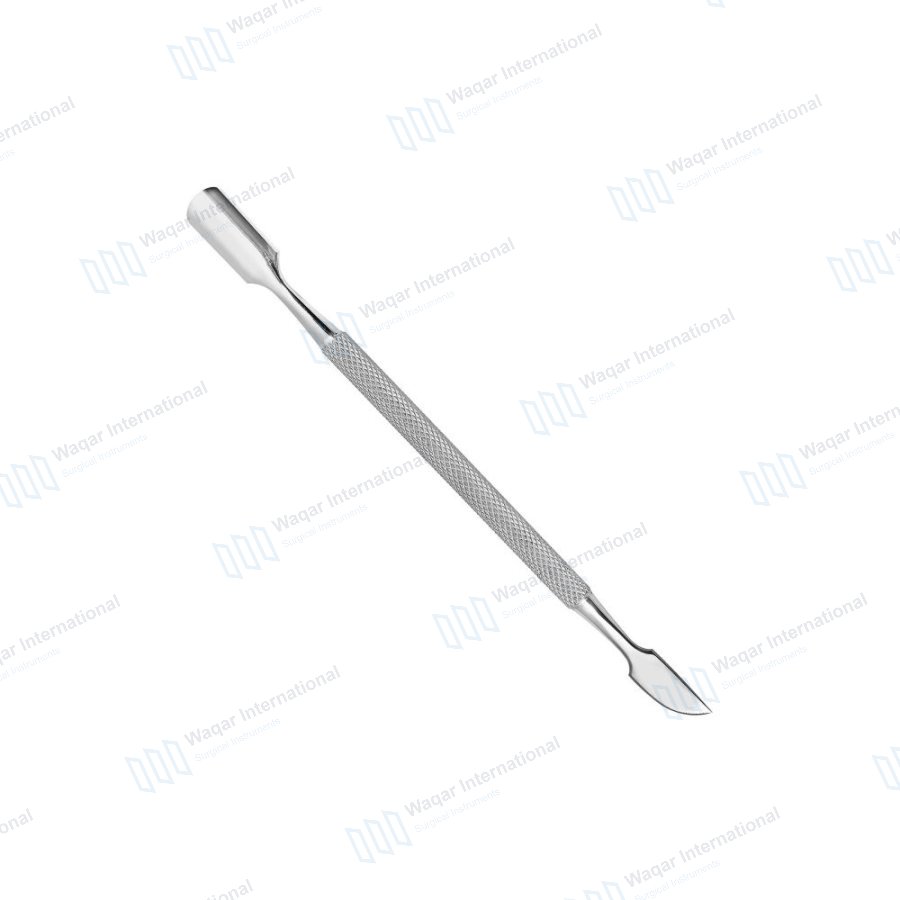 Double Sided Stone Stainless Steel Nail Cuticle Pusher Foot — beauty instruments manufactured by Waqar International, Sialkot