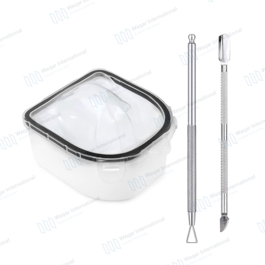 Stainless Steel Stone Fashion Foot File Manicure Cuticle Pusher — beauty instruments manufactured by Waqar International, Sialkot