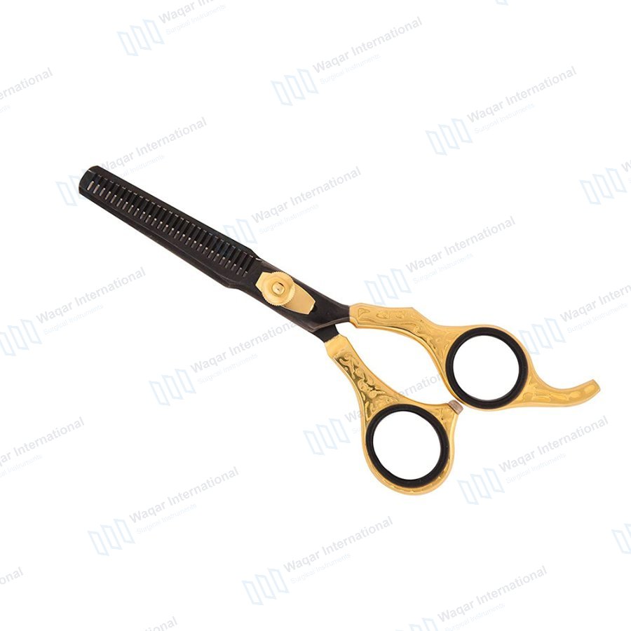 Stainless Steel Beauty Thinning Scissors Right-Handed Medium Handle — beauty instruments manufactured by Waqar International, Sialkot