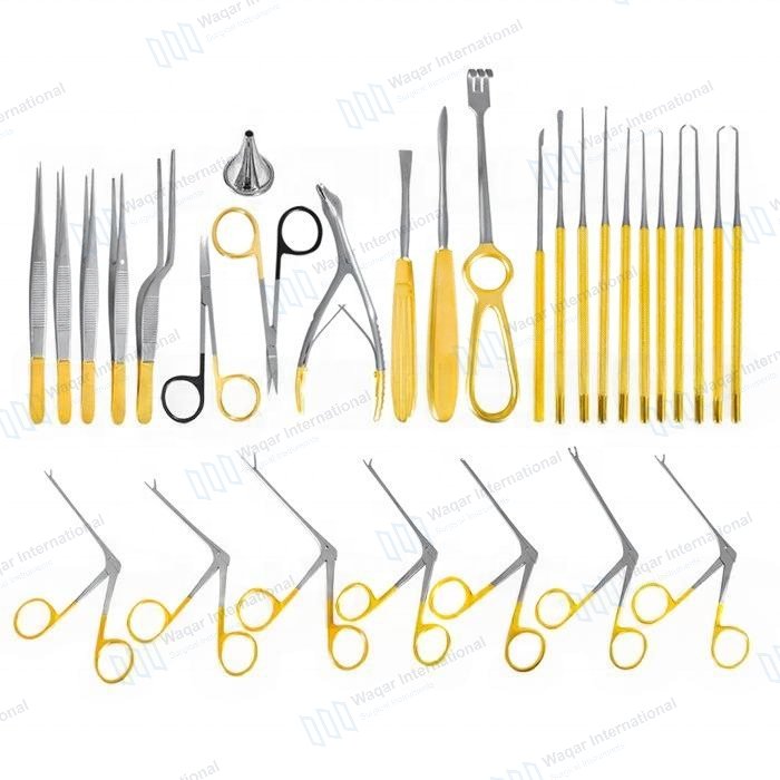 TYMPANOPLASTY SURGERY TOOLS SET German — surgical instruments manufactured by Waqar International, Sialkot