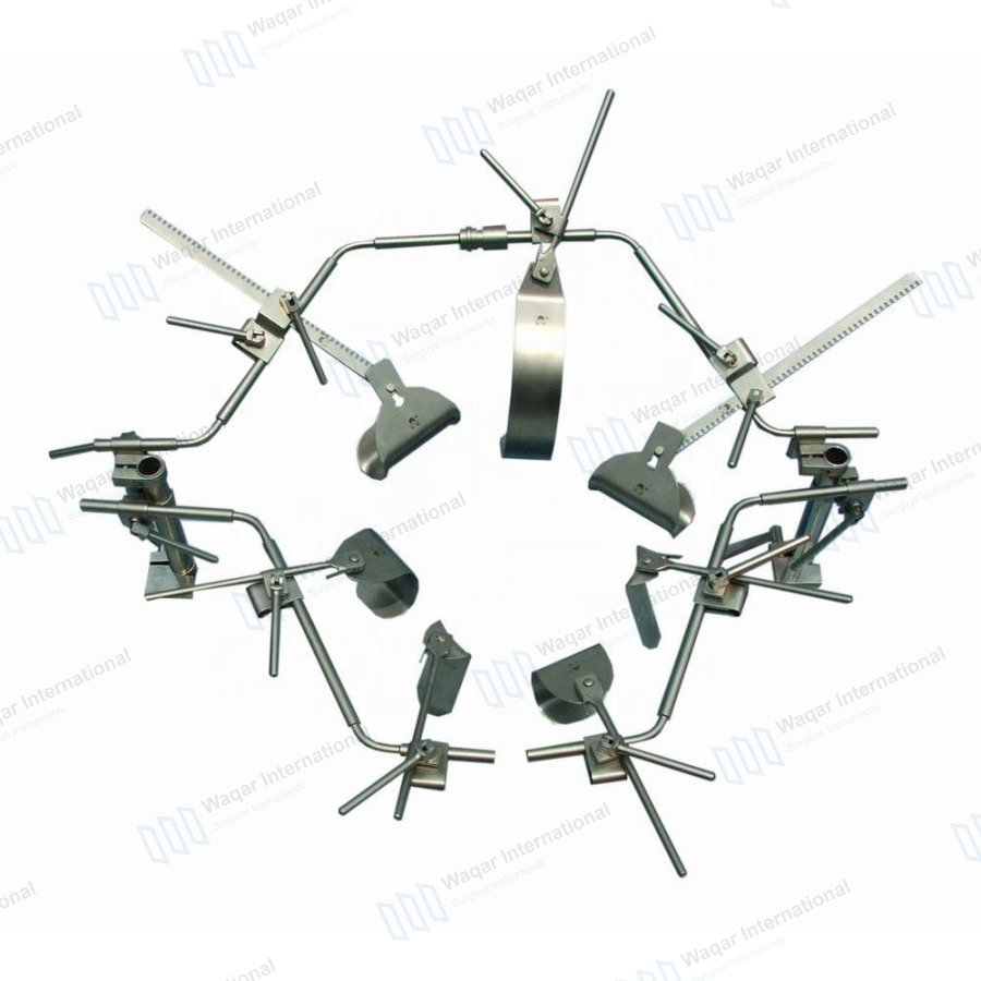 Thompson Stainless Steel Abdominal Retractor Set — surgical instruments manufactured by Waqar International, Sialkot