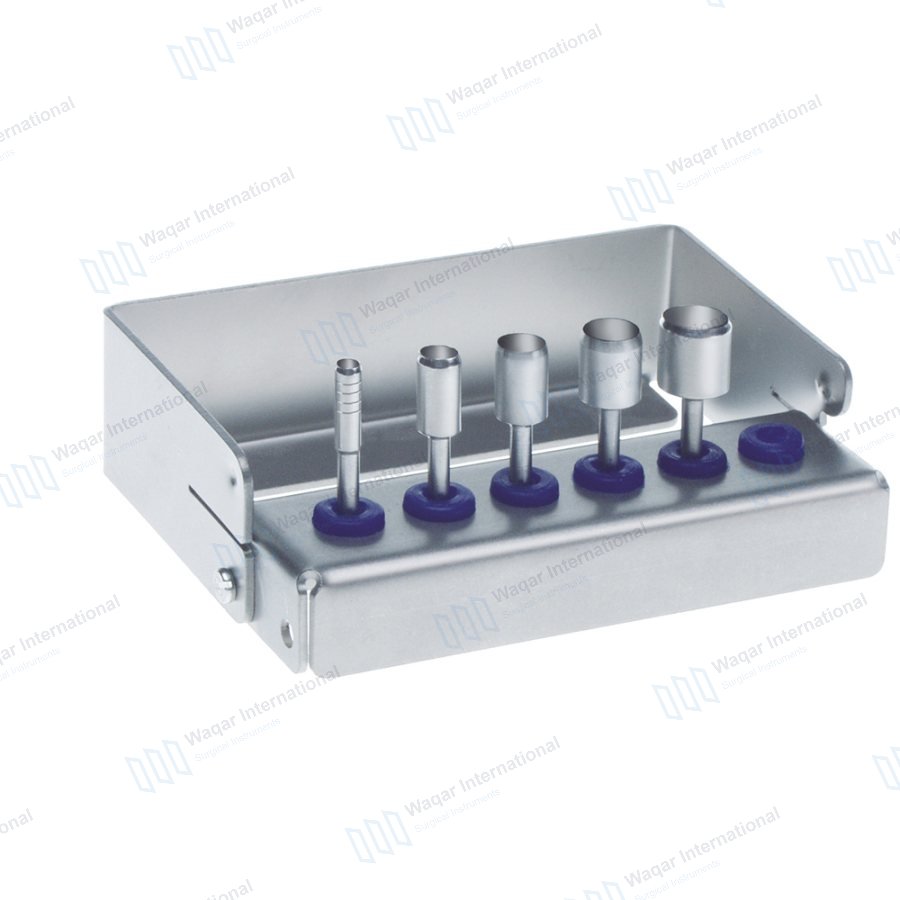 Stainless Steel Dental Trephine Drills Kit Free Bur Block — dental instruments manufactured by Waqar International, Sialkot