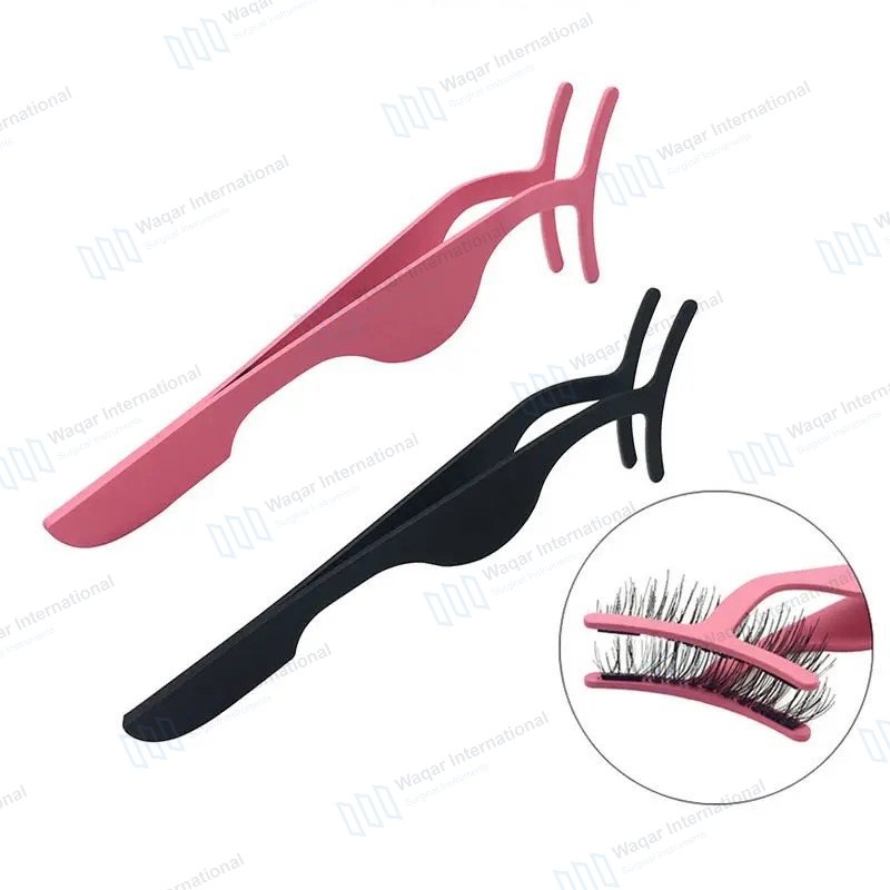 Private Label Full Strip False Eyelash Tweezers Natural Lash — beauty instruments manufactured by Waqar International, Sialkot