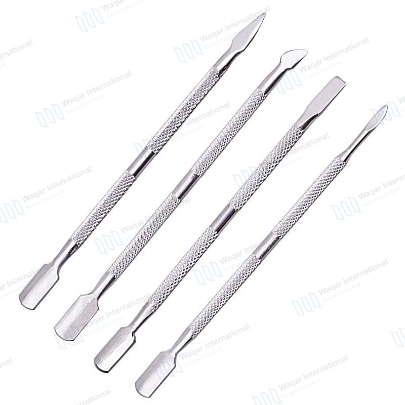 Stainless Steel Cuticle Pusher Double Ended Nail Cleaner — beauty instruments manufactured by Waqar International, Sialkot