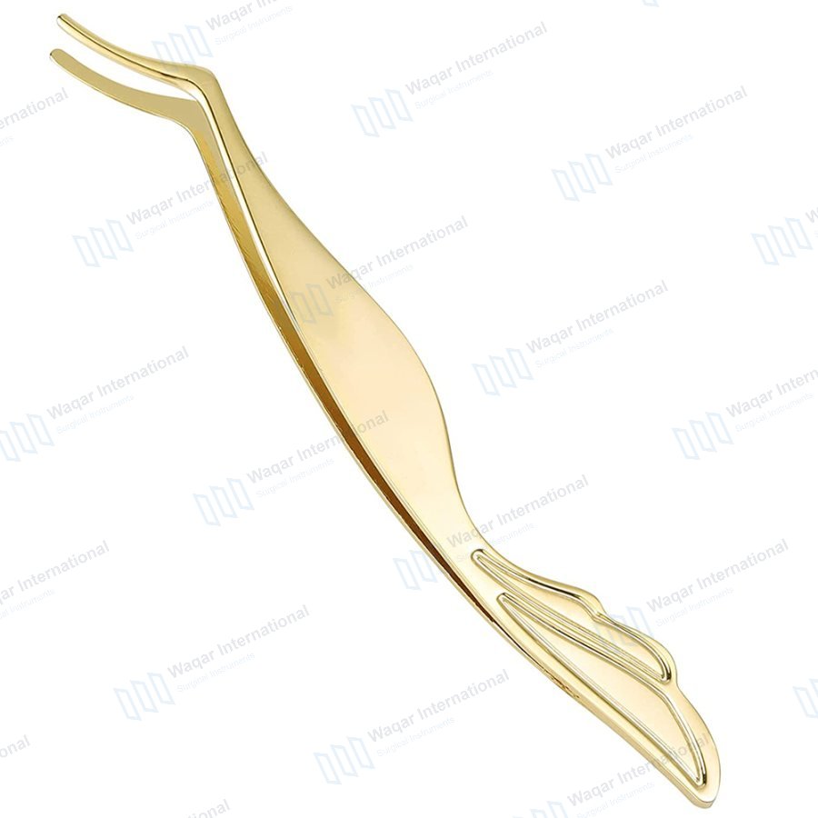Rose Gold Tweezers Eyelash Applicators Private — beauty instruments manufactured by Waqar International, Sialkot