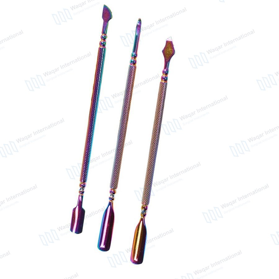 Stainless Steel Double-Sided Dual-Ended Nail Pusher Manicure Cuticle Care — beauty instruments manufactured by Waqar International, Sialkot