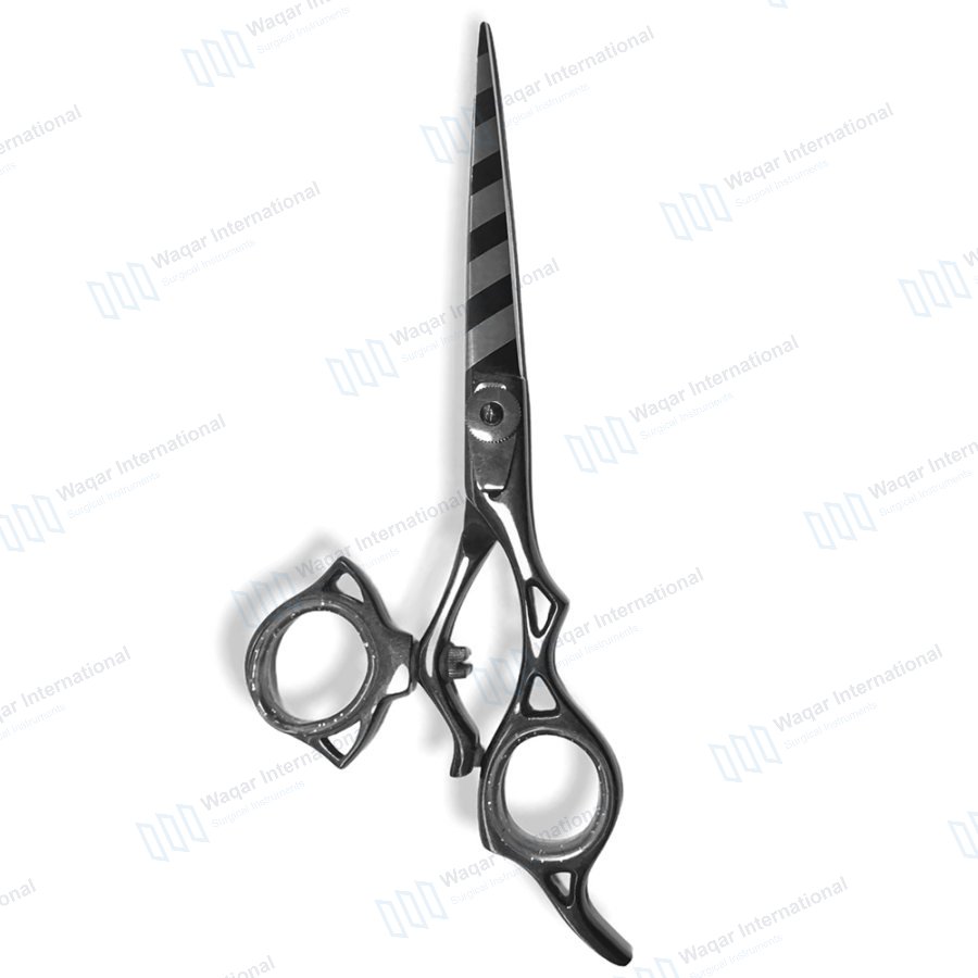 Stainless Steel Straight Hair Dressing Scissors Plastic Thinning — beauty instruments manufactured by Waqar International, Sialkot