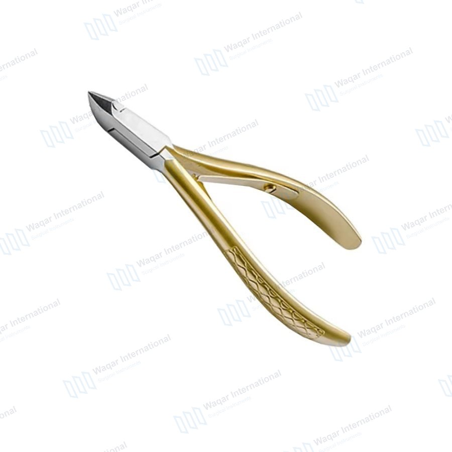 Multicolor Stainless Steel Cuticle Nail Art Nippers Curved — beauty instruments manufactured by Waqar International, Sialkot