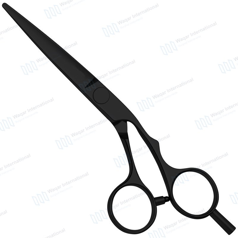Barber Straight Scissors Stainless Steel Medium Right-Handed Japanese — beauty instruments manufactured by Waqar International, Sialkot