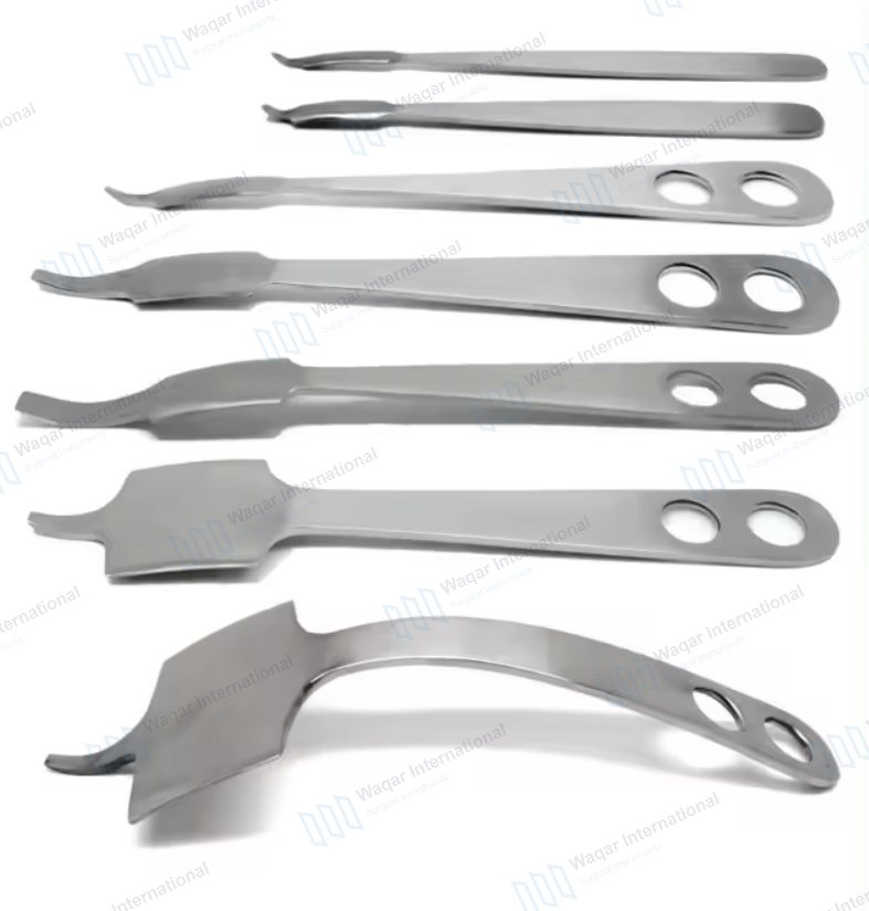Stainless Steel Bone Lever Plain Small Orthopedic Hooks Medical — orthopedic instruments manufactured by Waqar International, Sialkot