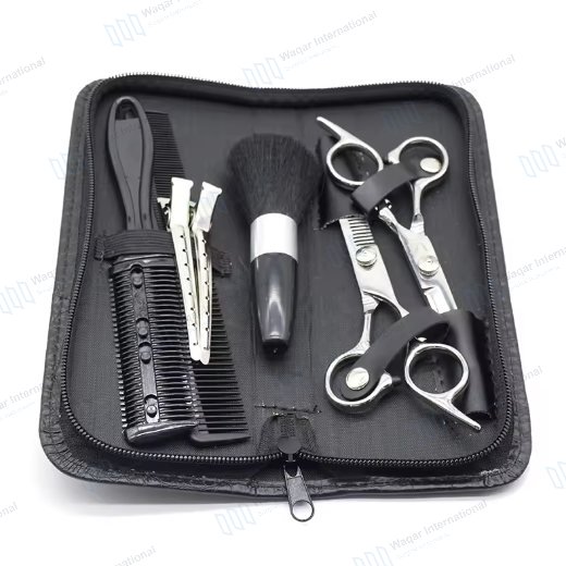 Home Barber Kits Stainless Steel Hair Cutting Scissors — beauty instruments manufactured by Waqar International, Sialkot