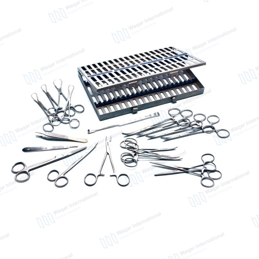 Comprehensive General Surgery Kit Stainless Steel Essential Instruments — surgical instruments manufactured by Waqar International, Sialkot
