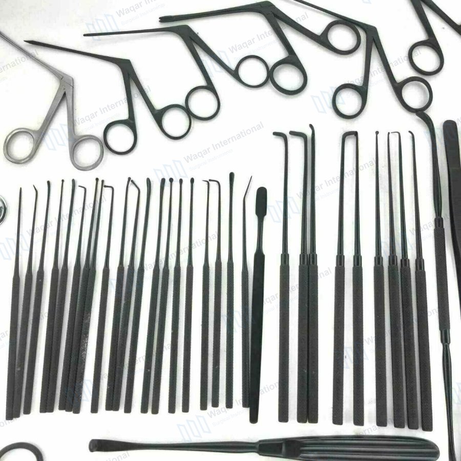 Stainless Steel Tympanoplasty Instruments Set Micro Ear — ent instruments manufactured by Waqar International, Sialkot
