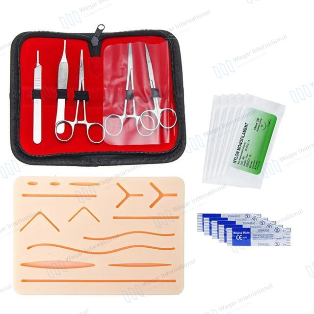 Reusable Stainless Steel Suture Practice Kit Medical Instrument — surgical instruments manufactured by Waqar International, Sialkot