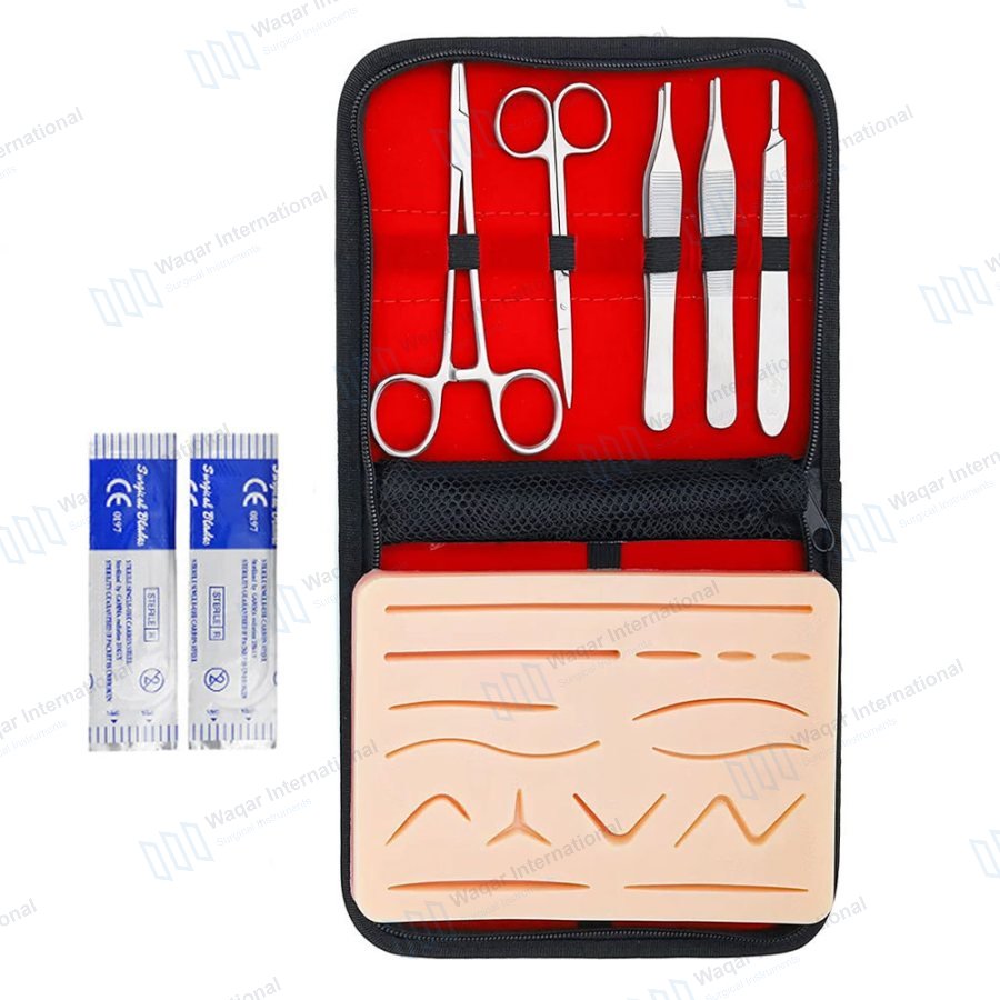 21-Piece Precision Stainless Steel Suture Practice Kit A+ — surgical instruments manufactured by Waqar International, Sialkot