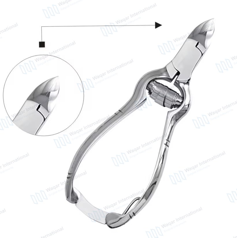 Stainless Steel Curved Nail Cuticle Nipper Pusher Manicure — beauty instruments manufactured by Waqar International, Sialkot