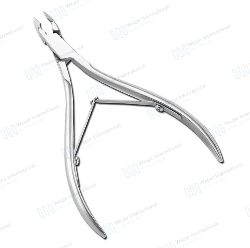 Stainless Steel Pink Cuticle Nippers Curved Wide Jaw Opening — beauty instruments manufactured by Waqar International, Sialkot