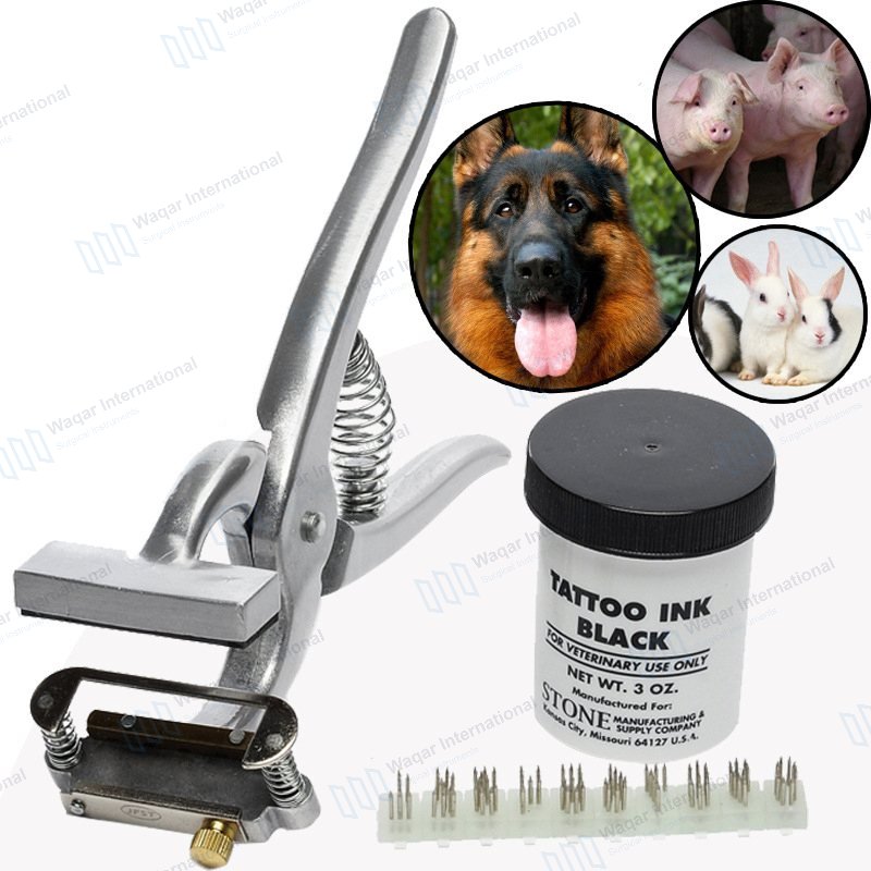 Stainless Steel Veterinary Surgical Instruments Pig Goat Tattoo Pliers — ent instruments manufactured by Waqar International, Sialkot