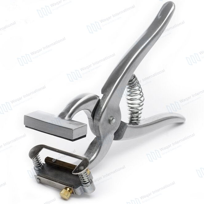 Large Animal Tattoo Plier Stainless Steel Reusable Adjustable — veterinary instruments manufactured by Waqar International, Sialkot