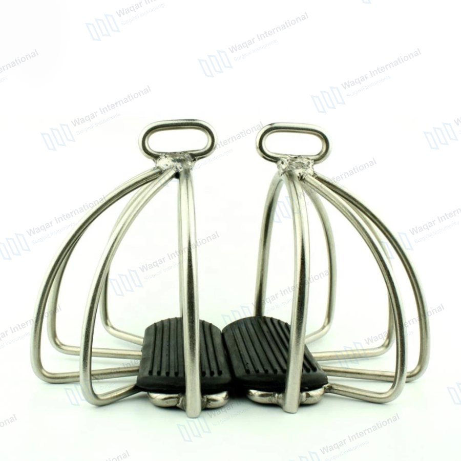 Riding Supplies Four Bar Horse Stirrups Pair — veterinary instruments manufactured by Waqar International, Sialkot